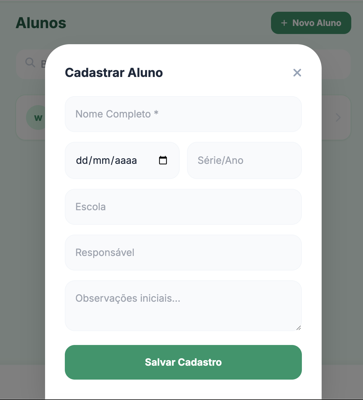 Testes disponiveis